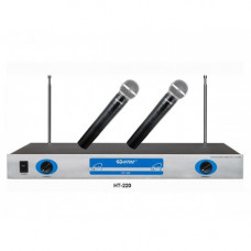 HTDZ HT-220 Wireless Microphone Set (Dual) With Amplifier